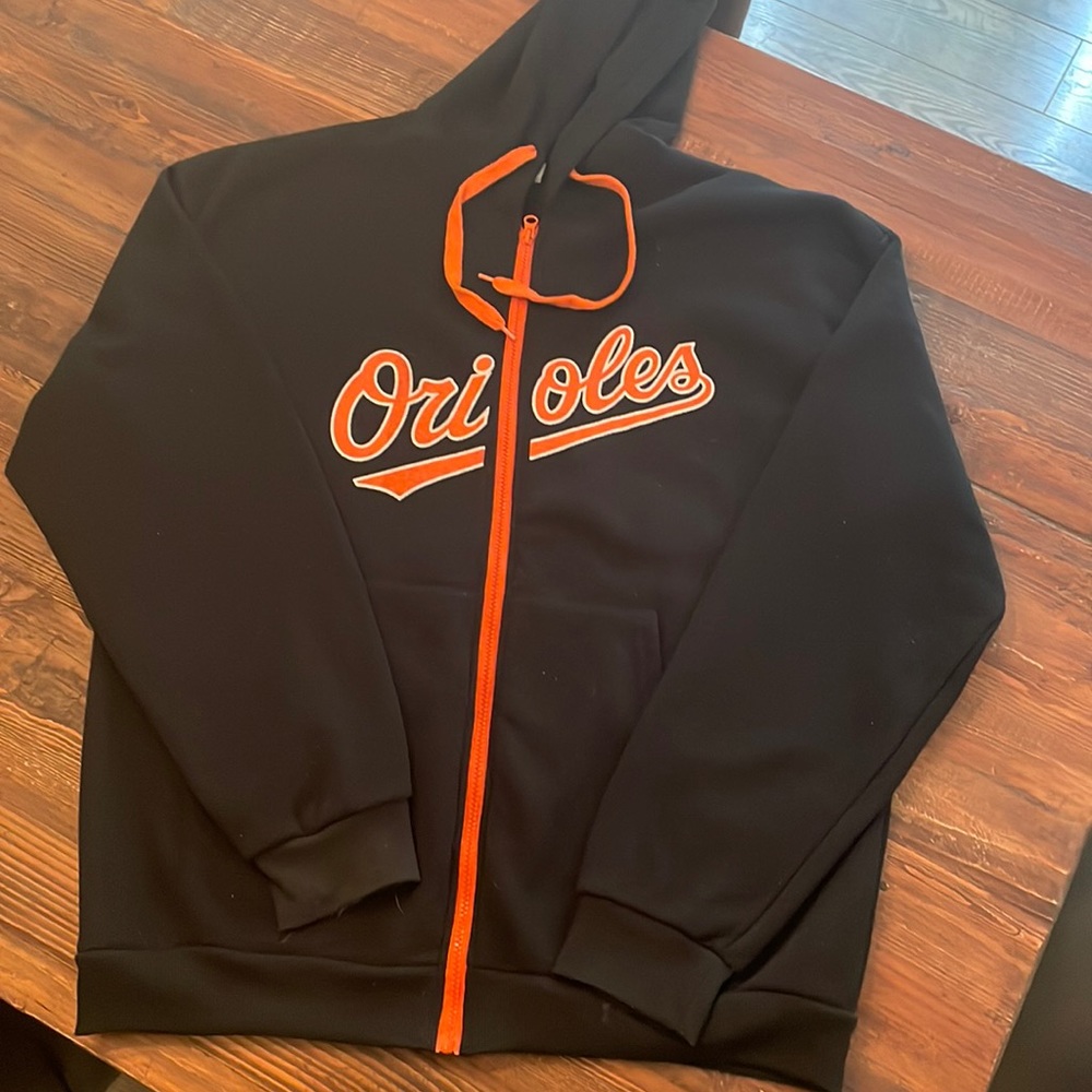 Orioles Full Zip black hoodie xl